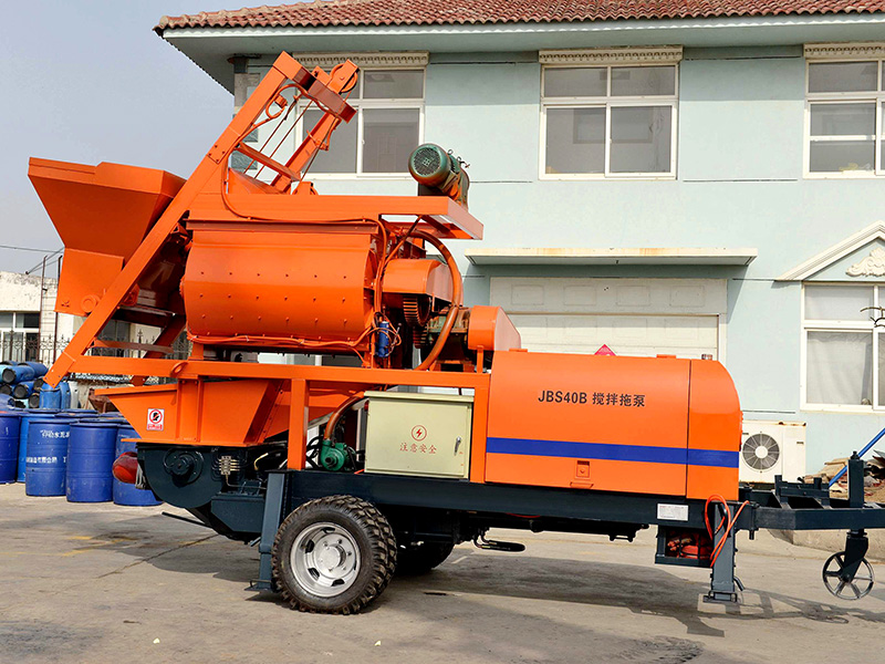 concrete mixing and pumping machine