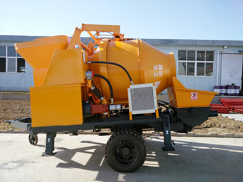 concrete mixer with pump machine