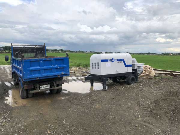 Stationary Concrete Pump Working In The Philippines