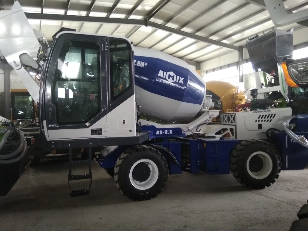 self propelled concrete mixer