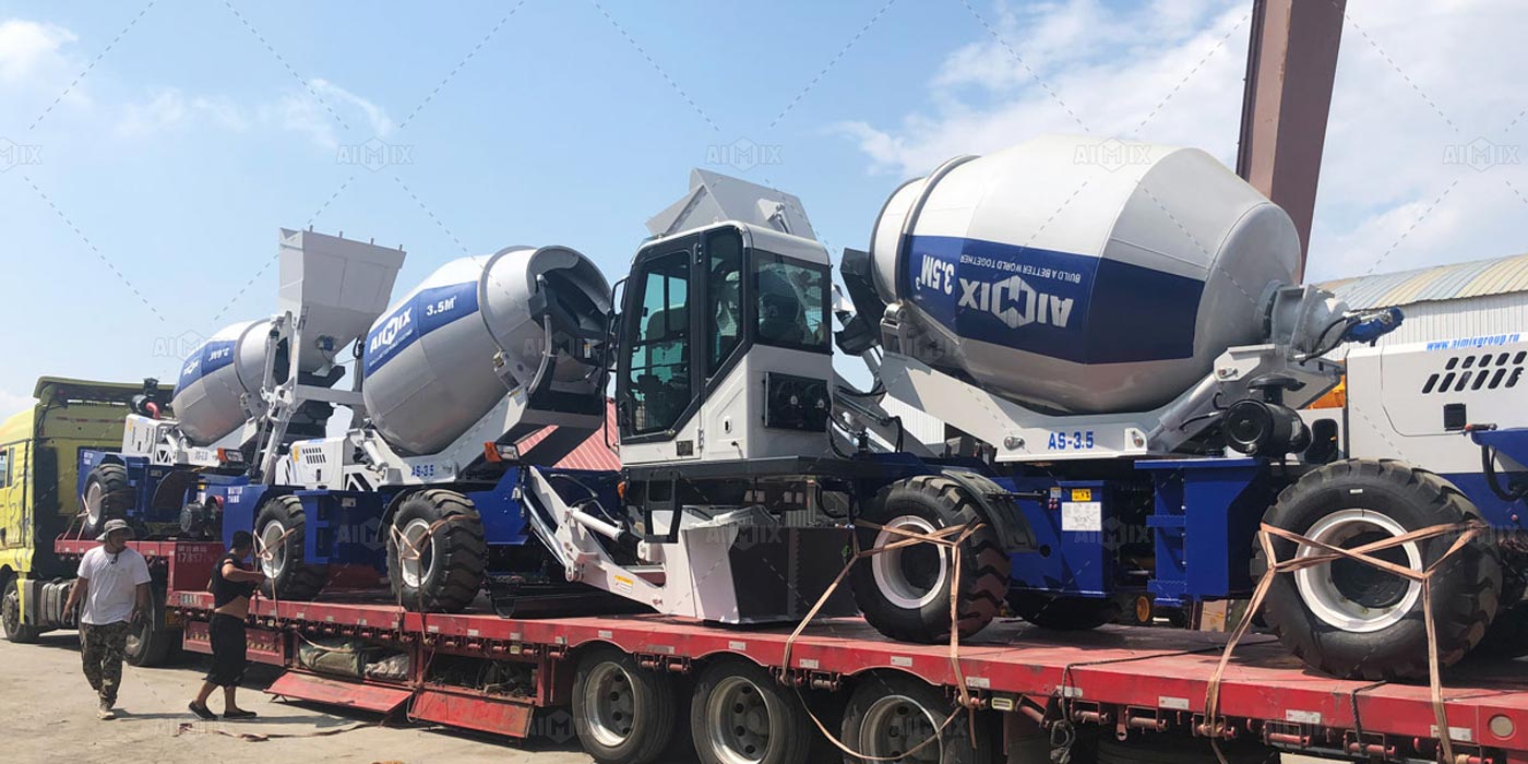 three sets of self-loading mixers deliverys