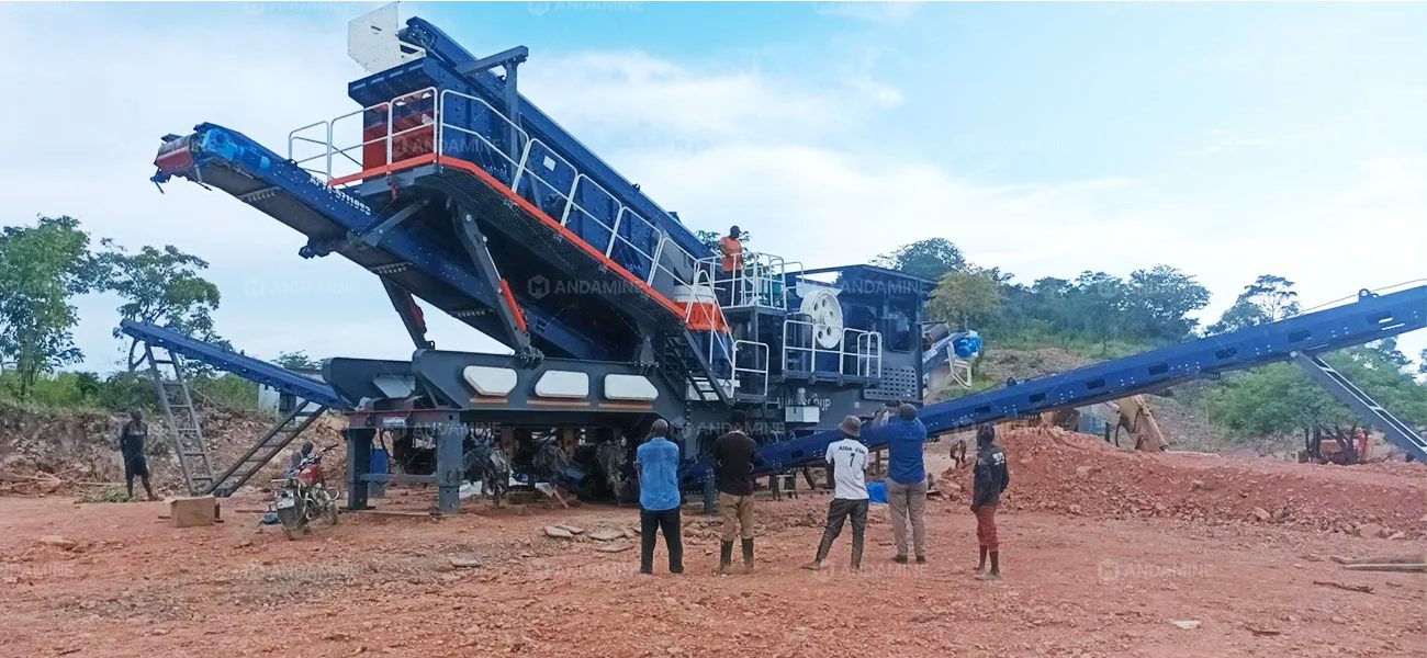 4 in 1 mobile limestone crusher plant for sale in Tanzania