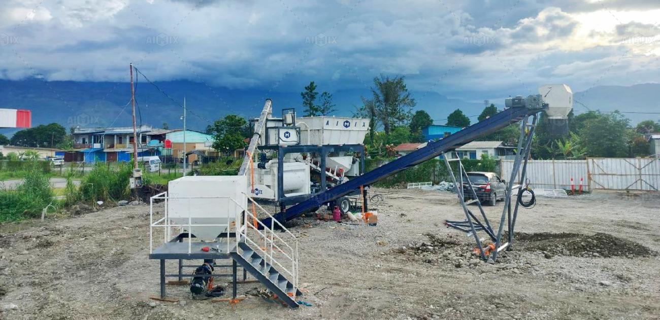 AJSY40 portable concrete batching plant for sale