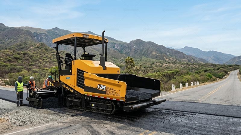 Asphalt Paver for the Road Construction Project in Latin America