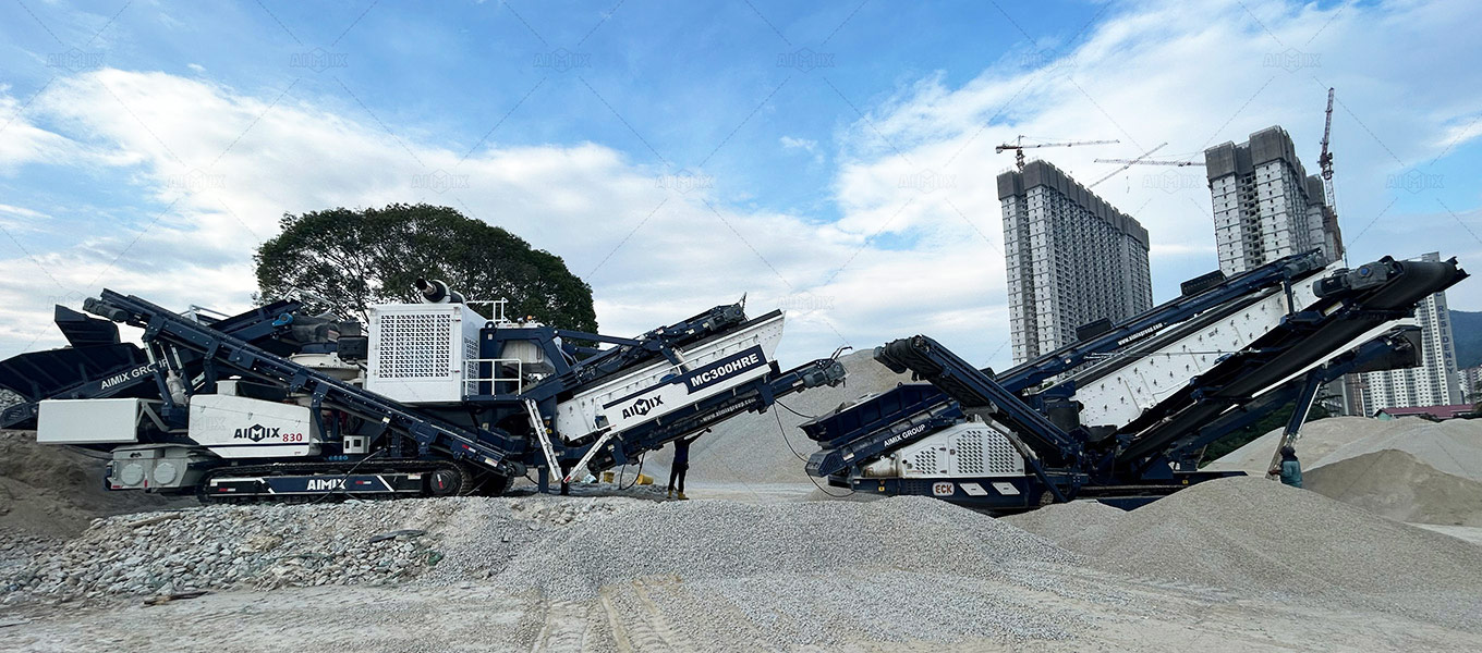 mobile crusher plants operation on-site