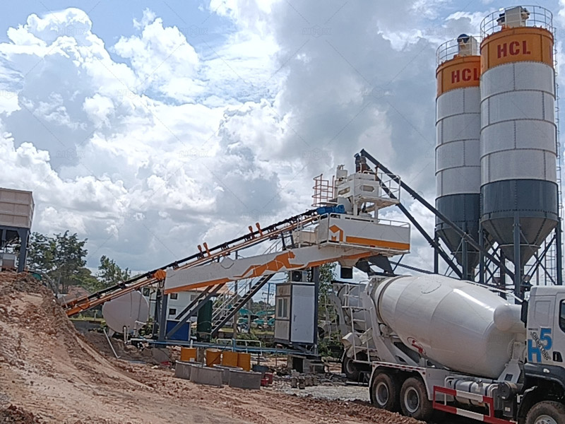Quick-Assembly, Foundation-Free Concrete Plants in Laos